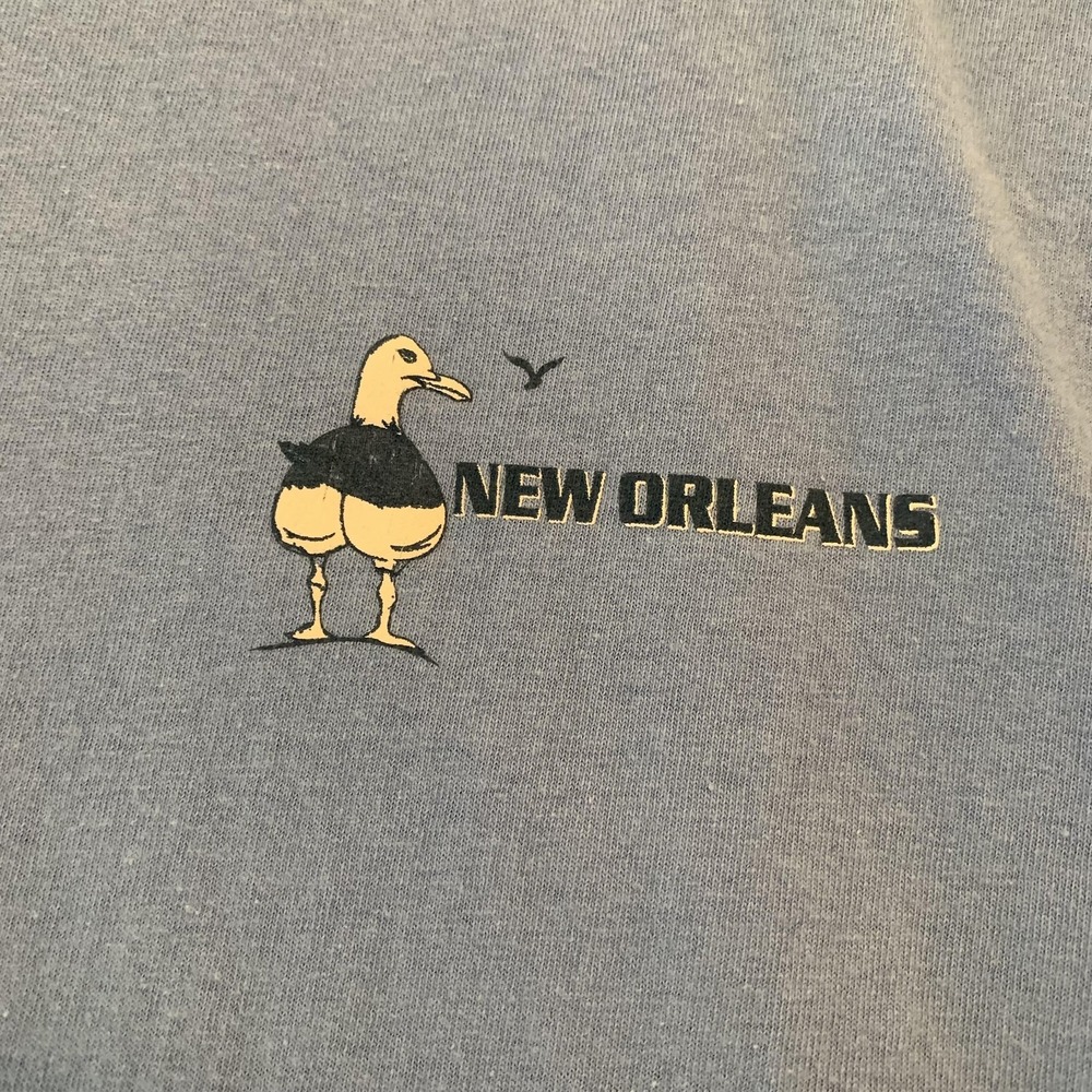 Gildan Fat Bottomed Gulls Shirt Mens 2XL Blue New Orleans Graphic Tee T-Shirt - Picture 3 of 9